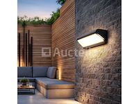 4 x led wandlamp – 12w – 3500k neutraal wit – ip54 – zwart – saw-05 - afbeelding 4 van  4