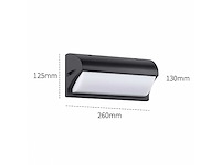 4 x led wandlamp – 12w – 3500k neutraal wit – ip54 – zwart – saw-05 - afbeelding 3 van  7