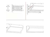 4 x led wandlamp – 12w – 3500k neutraal wit – ip54 – zwart – saw-05 - afbeelding 4 van  7