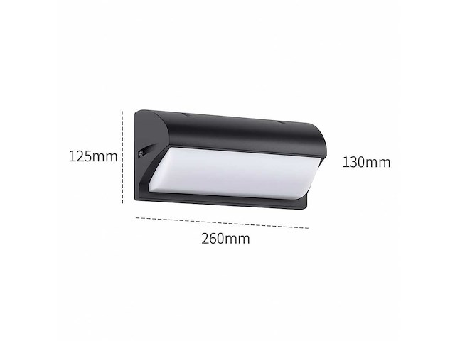 4 x led wandlamp – 12w – 3500k neutraal wit – ip54 – zwart – saw-05 - afbeelding 5 van  7