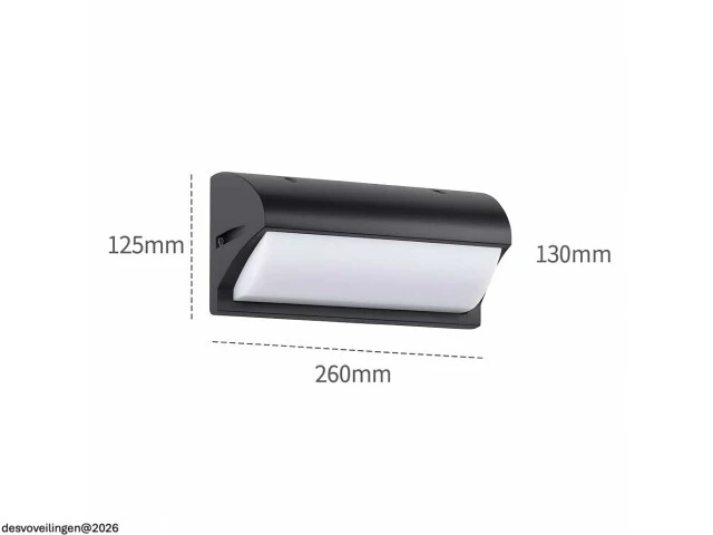 4 x led wandlamp – 12w – 3500k neutraal wit – ip54 – zwart – saw-05 - afbeelding 4 van  5