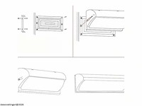 4 x led wandlamp – 12w – 3500k neutraal wit – ip54 – zwart – saw-05 - afbeelding 5 van  5