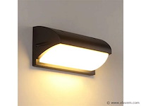 4 x led wandlamp – 12w – 3500k neutraal wit – ip54 – zwart – saw-05 - afbeelding 2 van  4