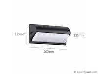 4 x led wandlamp – 12w – 3500k neutraal wit – ip54 – zwart – saw-05 - afbeelding 3 van  4