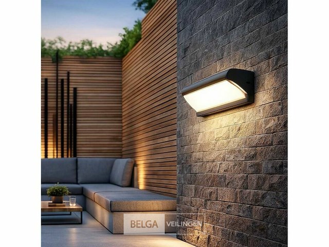 4 x led wandlamp – 12w – 3500k neutraal wit – ip54 – zwart – saw-05 - afbeelding 2 van  5