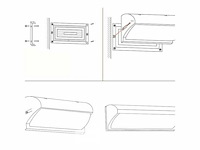 4 x led wandlamp – 12w – 3500k neutraal wit – ip54 – zwart – saw-05 - afbeelding 5 van  5