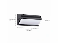 4 x led wandlamp – 12w – 3500k neutraal wit – ip54 – zwart – saw-05 - afbeelding 3 van  12