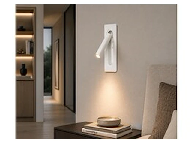 4 x led wandlamp 3w – 4200k neutraal wit - wit – ip20 – belek - afbeelding 1 van  6