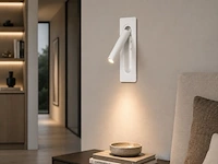 4 x led wandlamp 3w – 4200k neutraal wit - wit – ip20 – belek - afbeelding 2 van  6