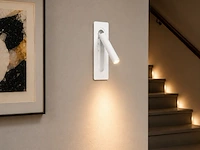 4 x led wandlamp 3w – 4200k neutraal wit - wit – ip20 – belek - afbeelding 4 van  6