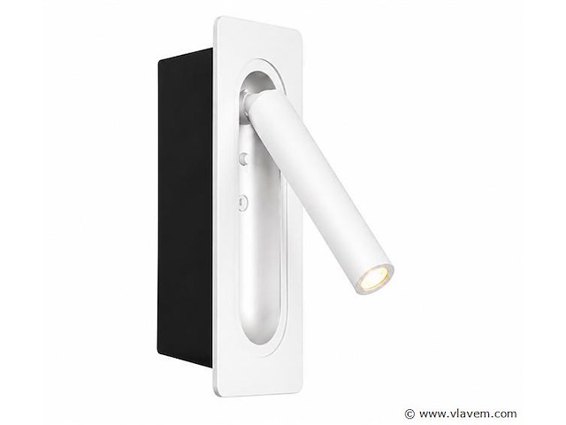 4 x led wandlamp 3w – 4200k neutraal wit - wit – ip20 – belek - afbeelding 2 van  5