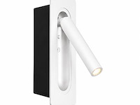 4 x led wandlamp 3w – 4200k neutraal wit - wit – ip20 – belek - afbeelding 2 van  5