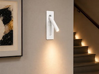 4 x led wandlamp 3w – 4200k neutraal wit - wit – ip20 – belek - afbeelding 3 van  5