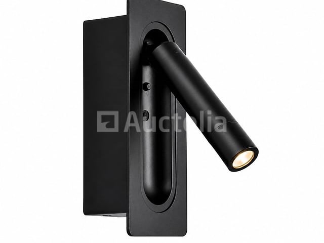 4 x led wandlamp 3w – 4200k neutraal wit - zwart – ip20 – belek - afbeelding 4 van  5