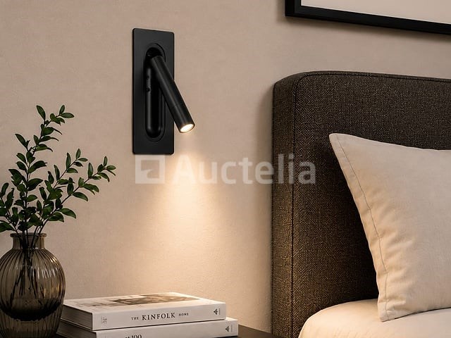 4 x led wandlamp 3w – 4200k neutraal wit - zwart – ip20 – belek - afbeelding 5 van  5