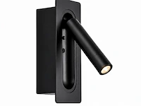 4 x led wandlamp 3w – 4200k neutraal wit - zwart – ip20 – belek - afbeelding 3 van  6
