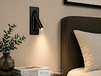 4 x led wandlamp 3w – 4200k neutraal wit - zwart – ip20 – belek