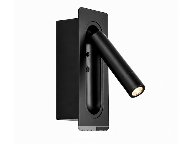 4 x led wandlamp 3w – 4200k neutraal wit - zwart – ip20 – belek - afbeelding 3 van  6