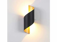 4 x led wandlamp – 6w – 3500k neutraal wit – ip54 – zwart/goud – sw-34