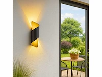 4 x led wandlamp – 6w – 3500k neutraal wit – ip54 – zwart/goud – sw-34 - afbeelding 4 van  15
