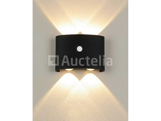 4 x led wandlamp met sensor – 4w – 3500k warm wit – ip54 – sw-2310-2 - afbeelding 2 van  3