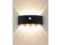 4 x led wandlamp met sensor – 8w – 3500k warm wit – ip54 – sw-2310-4 - afbeelding 2 van  3