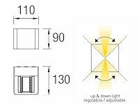 4 x ledsc4 wilson 1.0 led wand armatuur - afbeelding 9 van  10