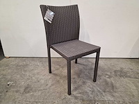 4 x luxury lounge - wicker stapelstoel ergo taupe - stapelbaar - afbeelding 1 van  3