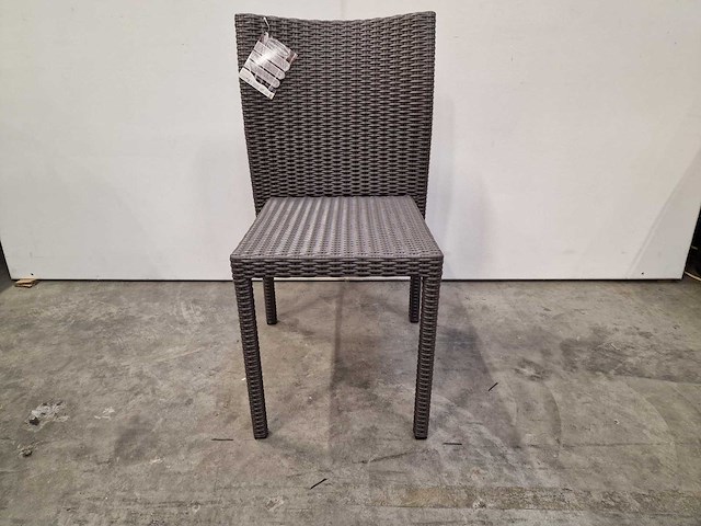 4 x luxury lounge - wicker stapelstoel ergo taupe - stapelbaar - afbeelding 1 van  3
