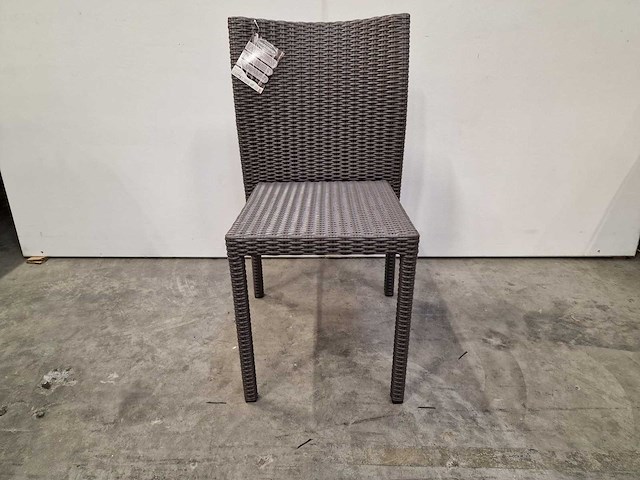 4 x luxury lounge - wicker stapelstoel ergo taupe - stapelbaar - afbeelding 4 van  5