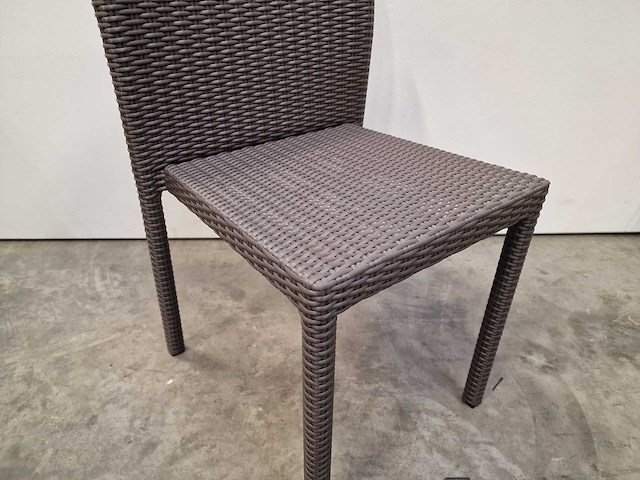4 x luxury lounge - wicker stapelstoel ergo taupe - stapelbaar - afbeelding 5 van  5