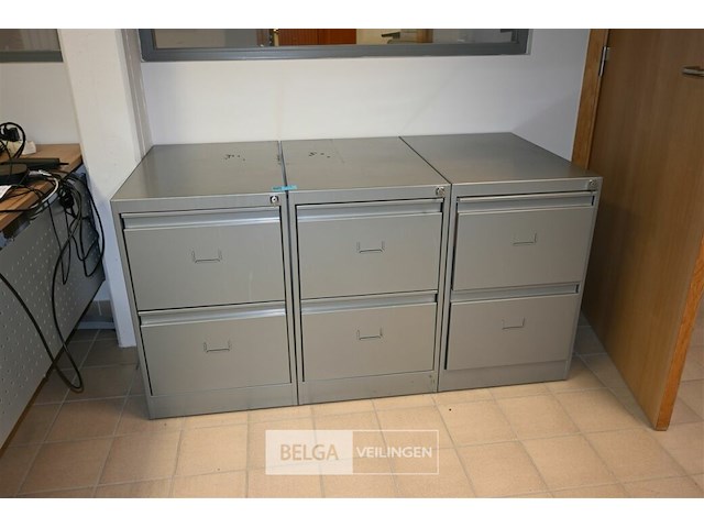 4 x metalen dossierkast met 2 lades - afbeelding 1 van  4