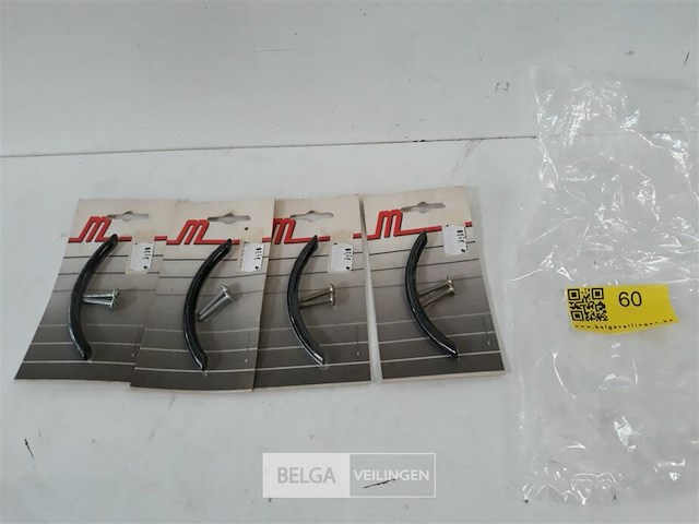 4 x meubelgreep alu zwart 96 mm - afbeelding 1 van  3