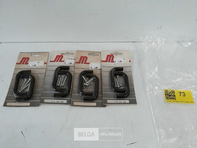 4 x meubelgreep pvc bruin 64 mm 2 stuks - afbeelding 2 van  3