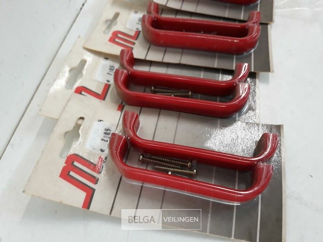 4 x meubelgreep pvc rood 96 mm 2 stuks - afbeelding 3 van  3