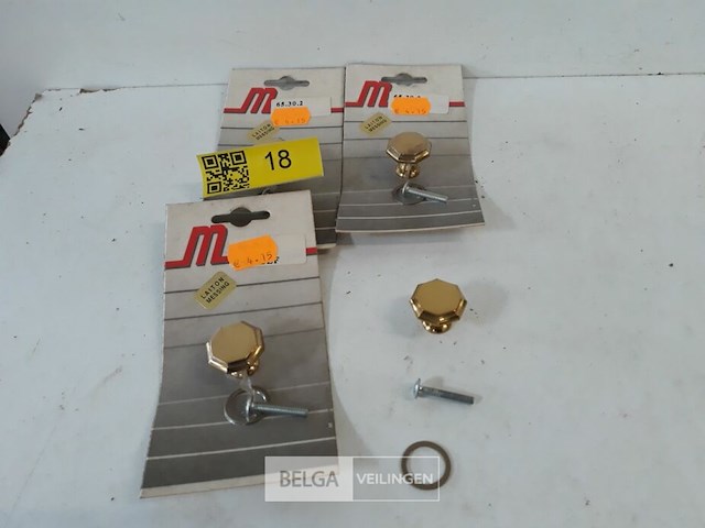 4 x meubeltop messing 30 mm - afbeelding 1 van  3
