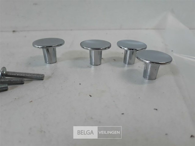 4 x meubeltop zamak verchroomd 25 mm - afbeelding 3 van  3