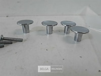 4 x meubeltop zamak verchroomd 25 mm - afbeelding 3 van  3