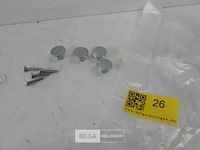 4 x meubeltop zamak verchroomd 25 mm - afbeelding 2 van  3