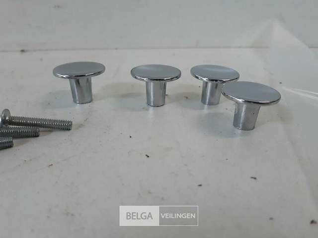 4 x meubeltop zamak verchroomd 25 mm - afbeelding 3 van  3