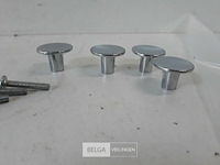 4 x meubeltop zamak verchroomd 25 mm - afbeelding 3 van  3