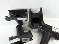 4 x middenspruitstuk 80mm bruin pvc regenafvoer - afbeelding 3 van  3