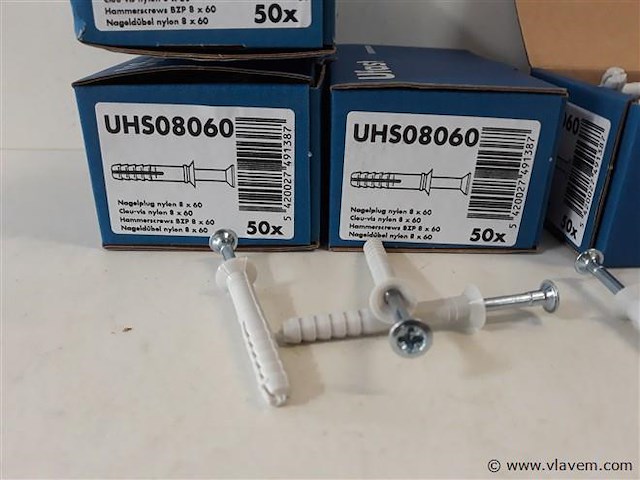 4 x nagelpluggen 8x60 50 stuks - afbeelding 2 van  2
