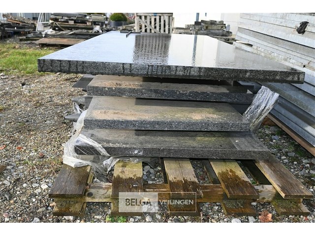 4 x natuurstenen grafzerk - afbeelding 2 van  5