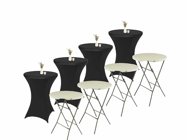 4 x nieuwe statafel 80x110cm met hoes in verpakking - afbeelding 1 van  4