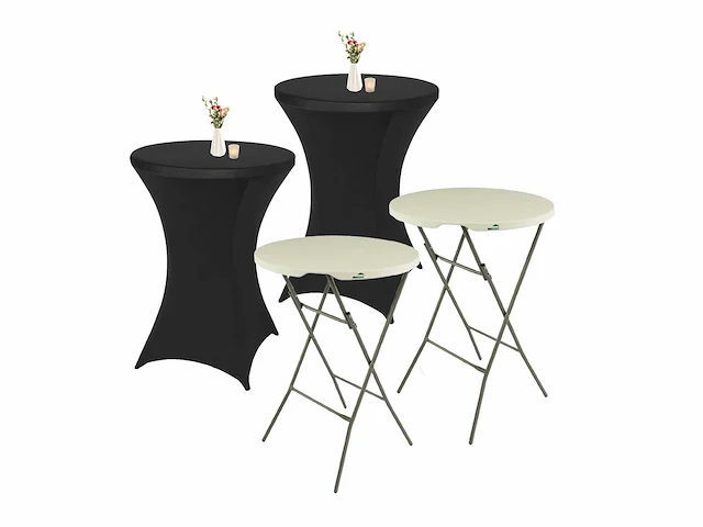 4 x nieuwe statafel 80x110cm met hoes in verpakking - afbeelding 2 van  4