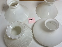4 x opaline kap voor lampe belge - afbeelding 1 van  2