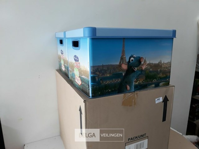 4 x opbergbox 38x28x23 cm curver ratatouille met deksel - afbeelding 1 van  3