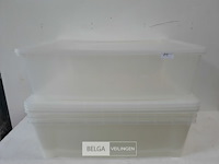 4 x opbergbox 55x39x16 cm met deksel - afbeelding 1 van  3