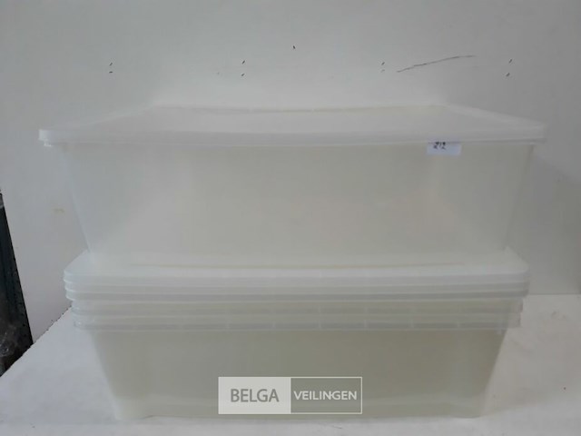 4 x opbergbox 55x39x16 cm met deksel - afbeelding 2 van  3